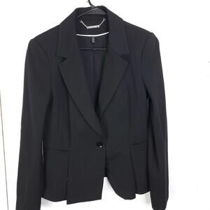 WHBM Blazer Womens 6 One Button Tuxedo Dual Vent Notch Lapel Classic Career